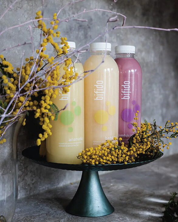 Butelki z probiotykiem w napoju od BIFIDO